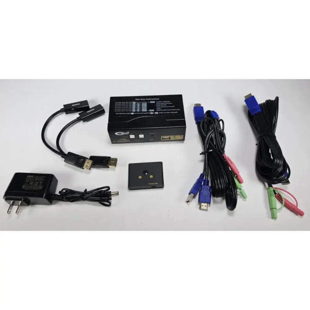 CKL HDMI KVM 2 Port 4K 30Hz Dual Monitor Extended Display (CKL-922HUA)